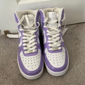 Custom painted Nike Air Force 1 high tops (womens)